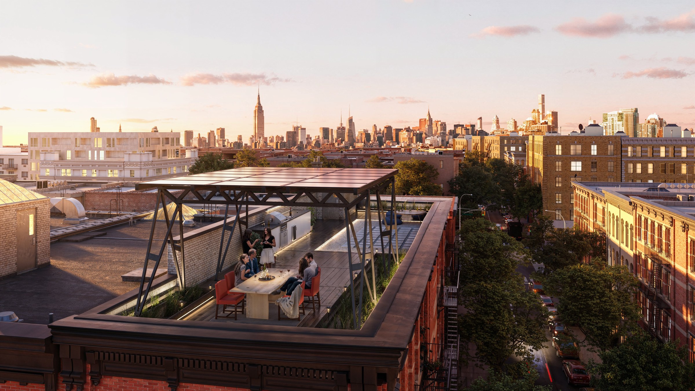 NYC rooftop — aerial view