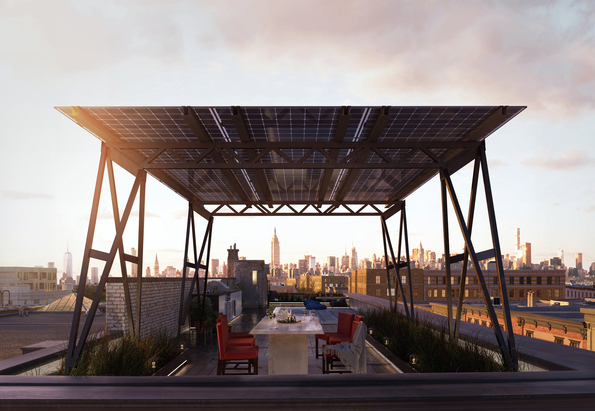 NYC rooftop — close view